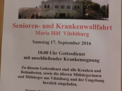 Senioren- und Krankenwallfahrt 2016