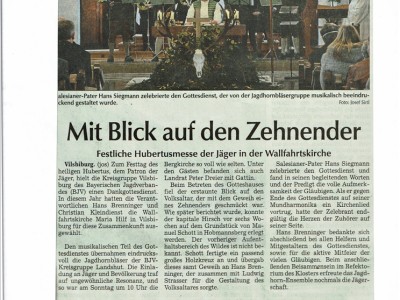 Hubertusmesse in der Wallfahrtskirche 06.11.2022